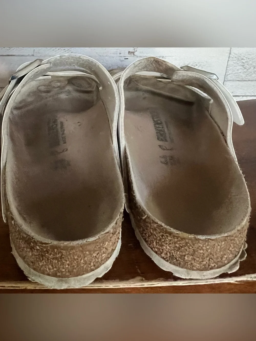 Birkenstock White Arizona Sandals in Size 44